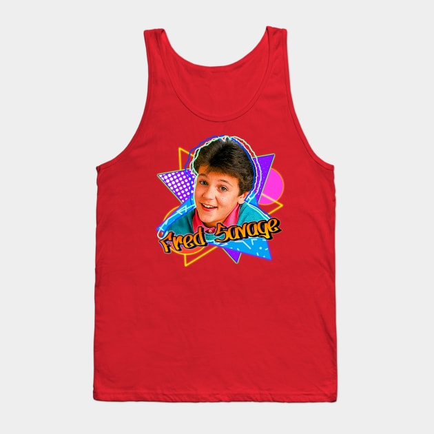 Fred Savage Retro 90s Style Graphics Fan Art Tank Top by darklordpug